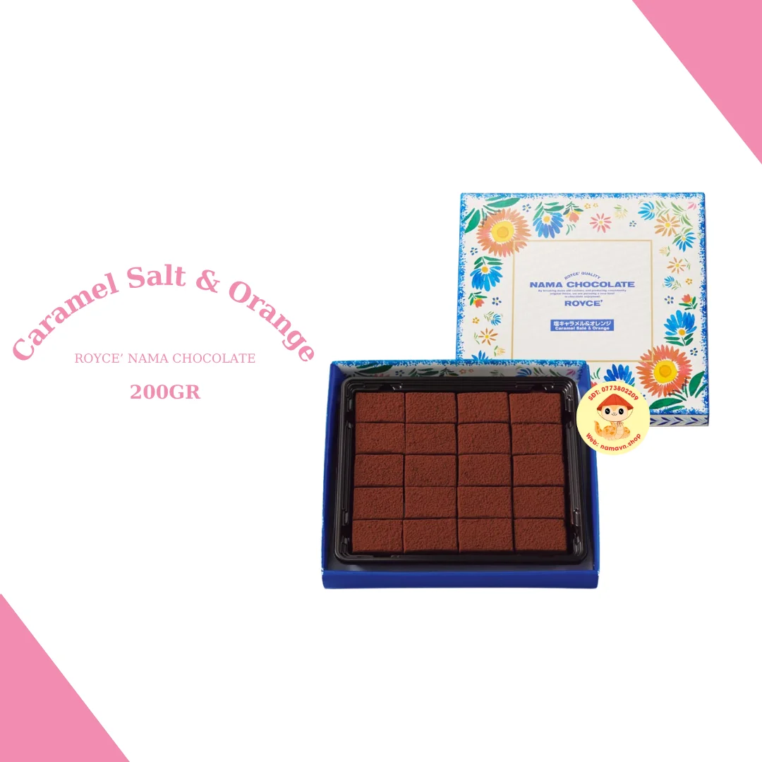 Nama chocolate salted caramel & orange